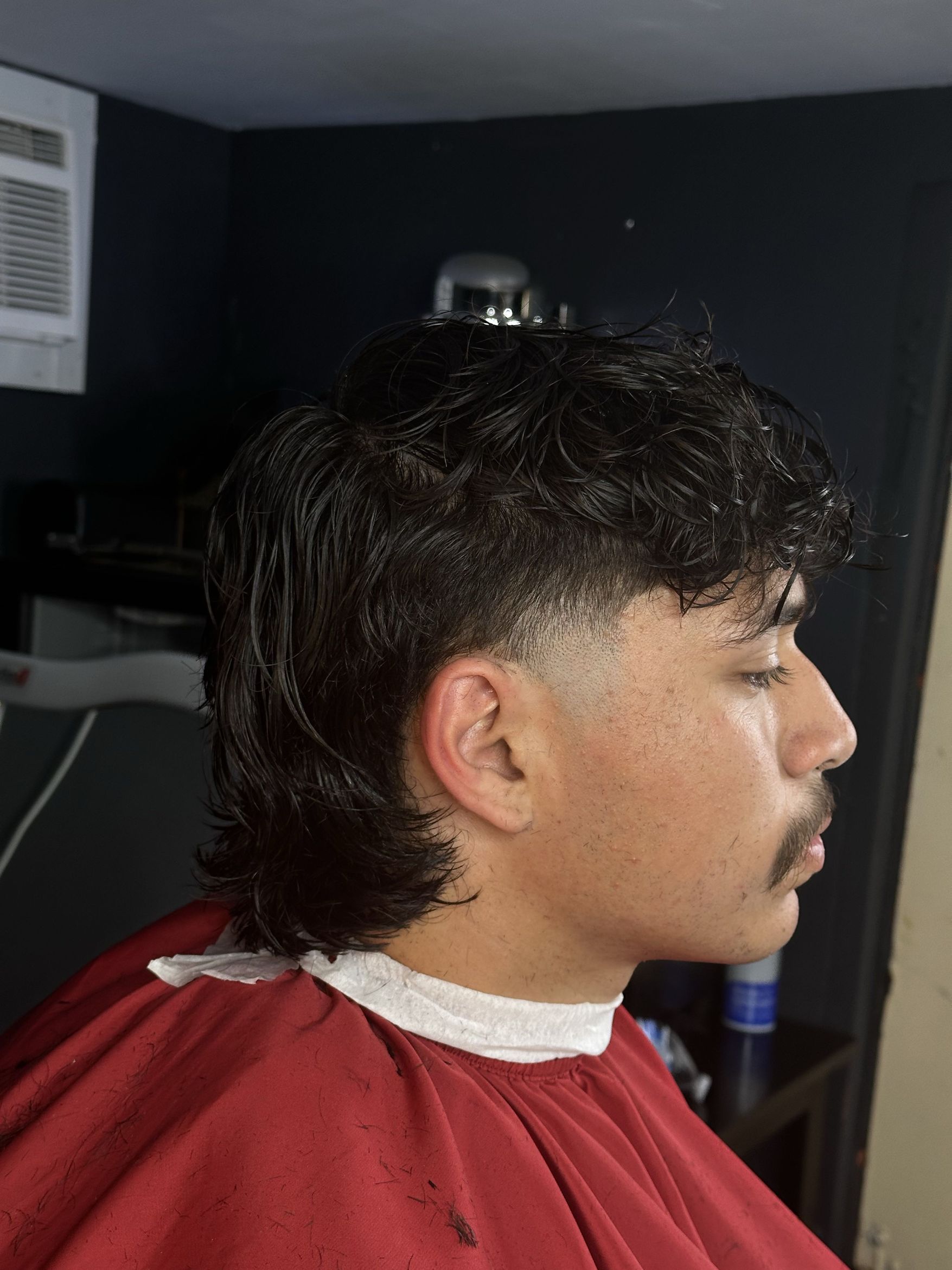 Textured mullet at Refined Barber Studio